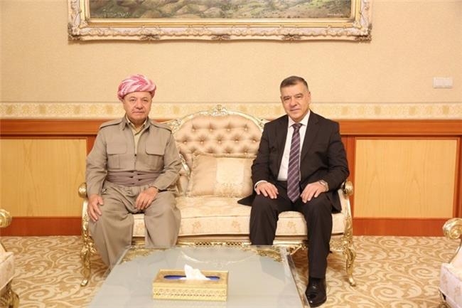 سەرۆك بارزانی پێشوازی لە سەرۆكی دیوانی سەرۆكایەتیی كۆماری عێراق دەكات